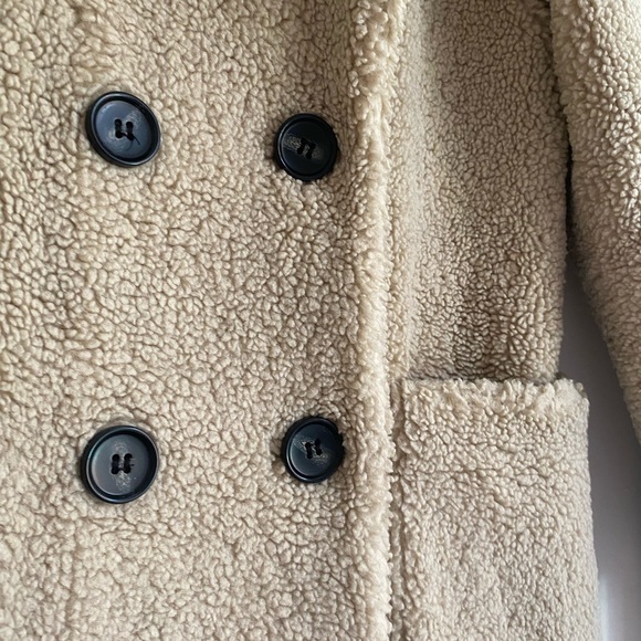 Women's Tan Sherpa Coat - Picture 4 of 4